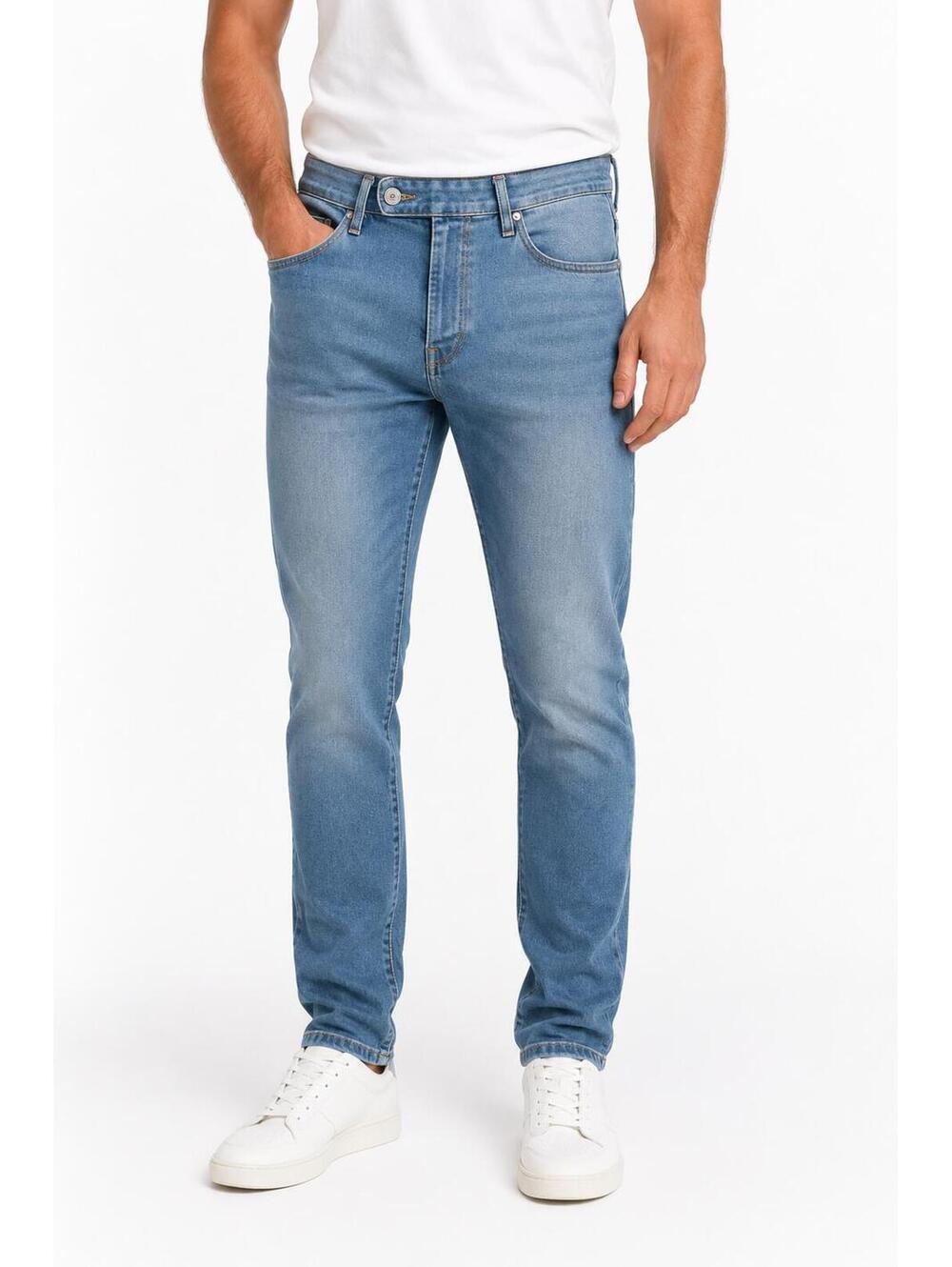 NWT PIOMBO Men's Light Wash Slim Fit Denim Jeans Size 32